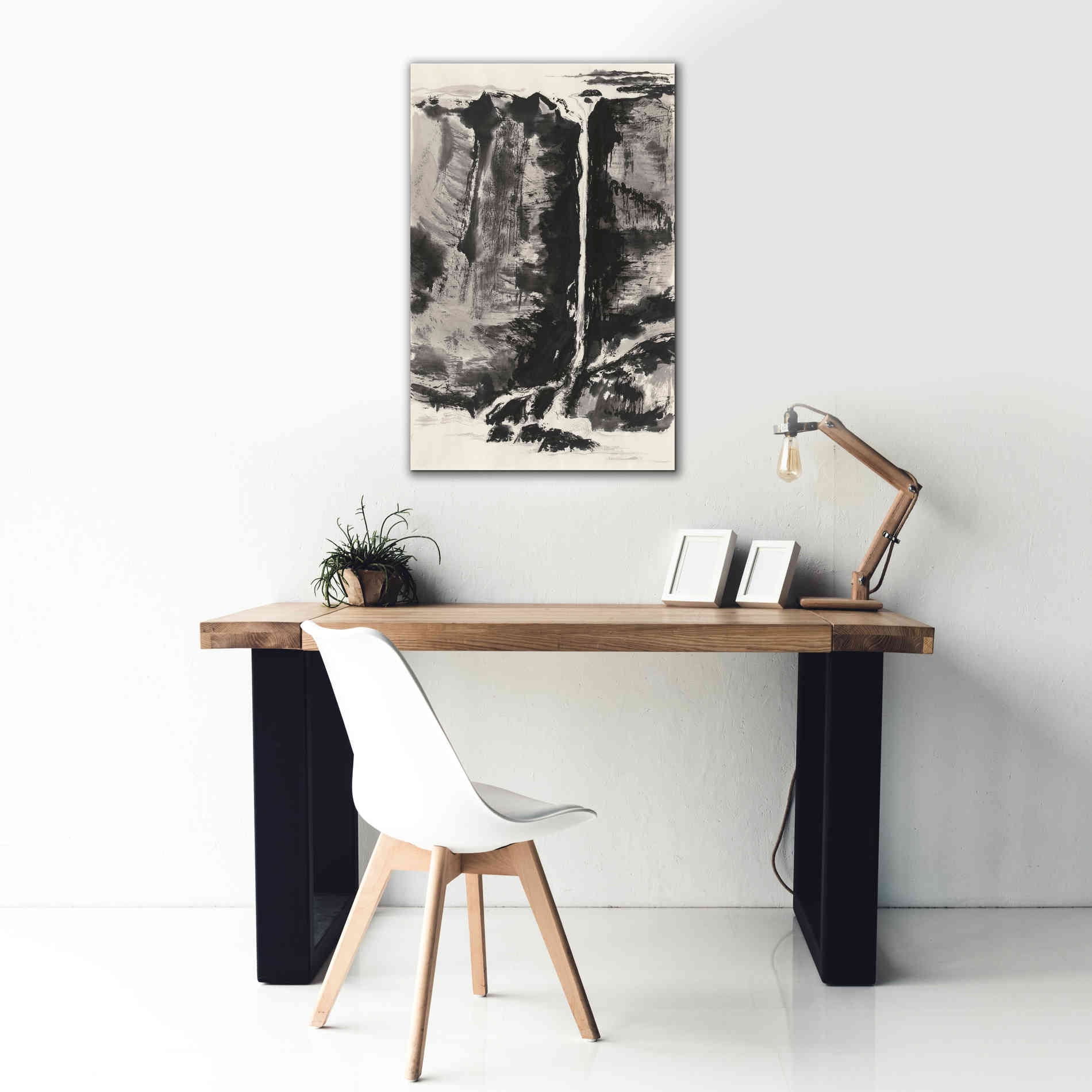 'Sumi Waterfall View III' by Chris Paschke, Canvas Wall Art,26 x 40