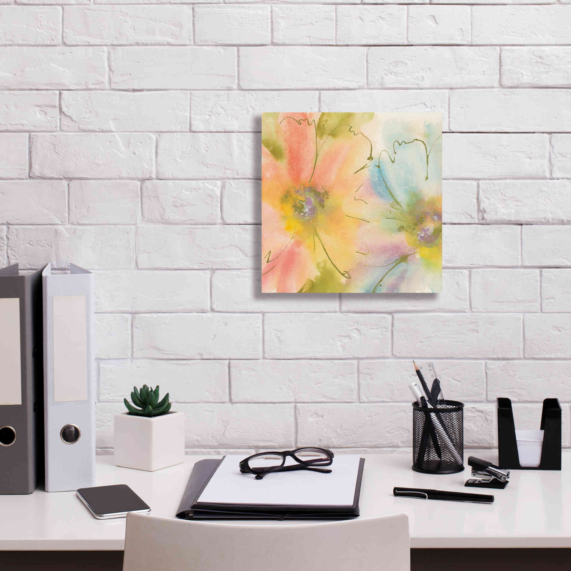 'Rainbow Cosmos I' by Chris Paschke, Canvas Wall Art,12 x 12