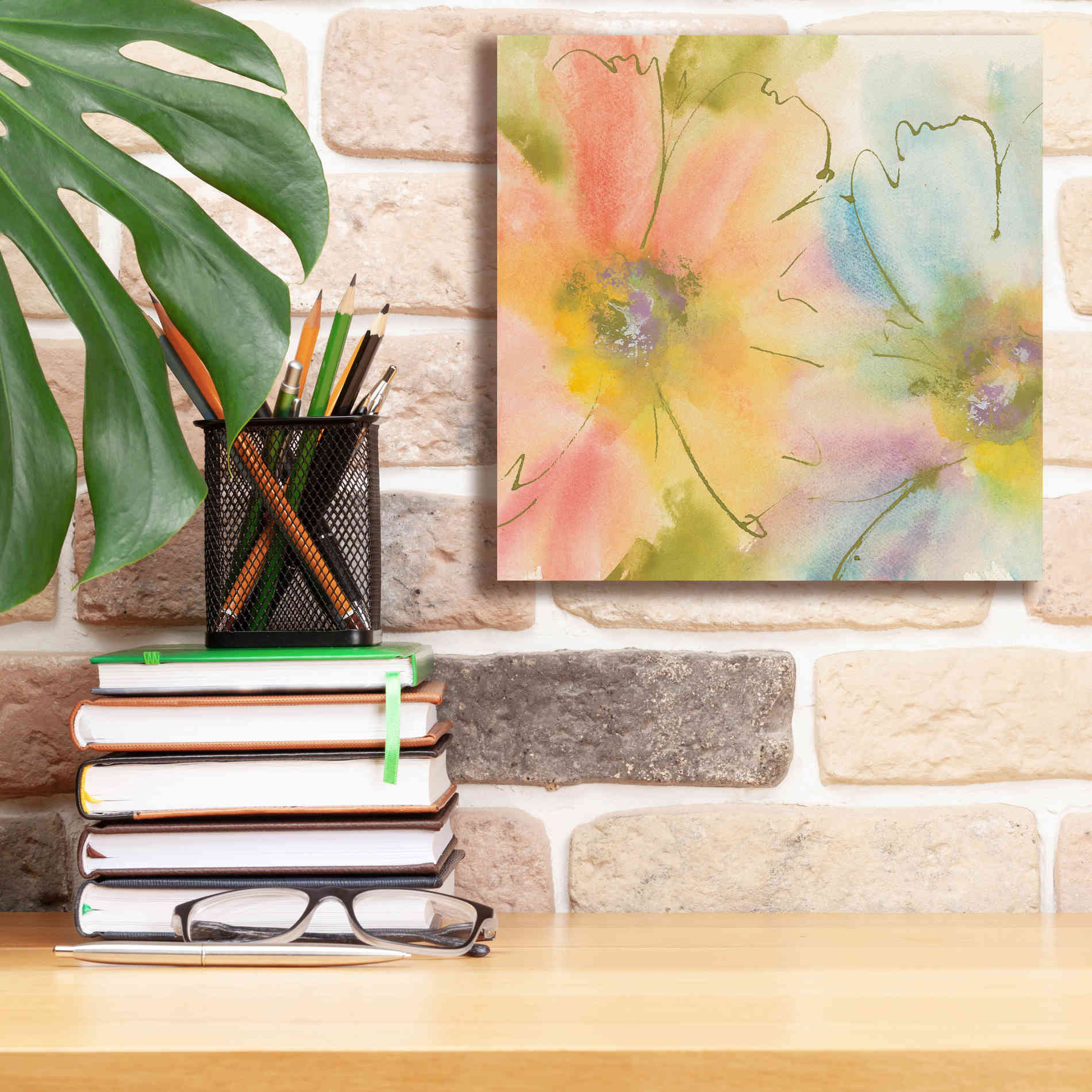'Rainbow Cosmos I' by Chris Paschke, Canvas Wall Art,12 x 12