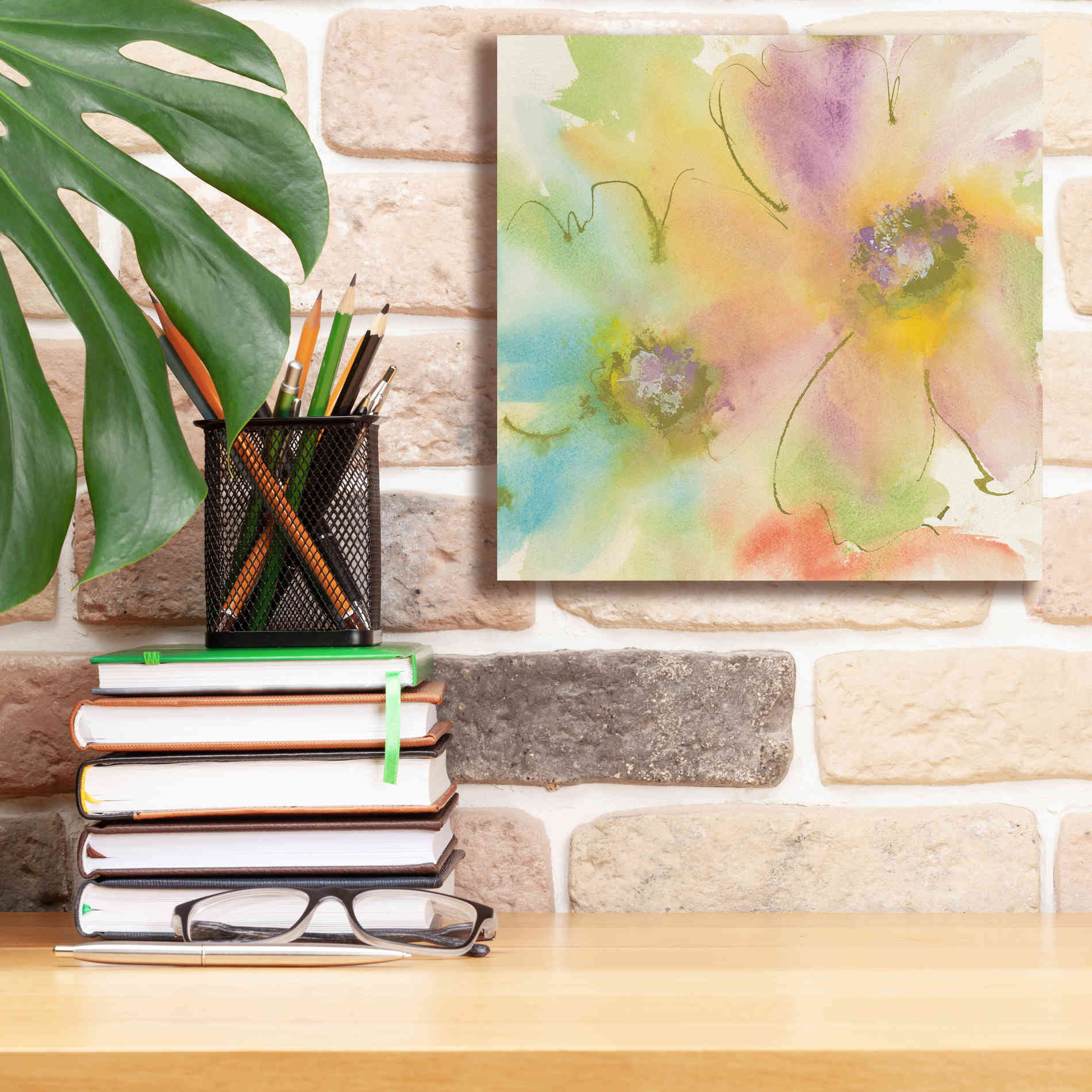 'Rainbow Cosmos II' by Chris Paschke, Canvas Wall Art,12 x 12