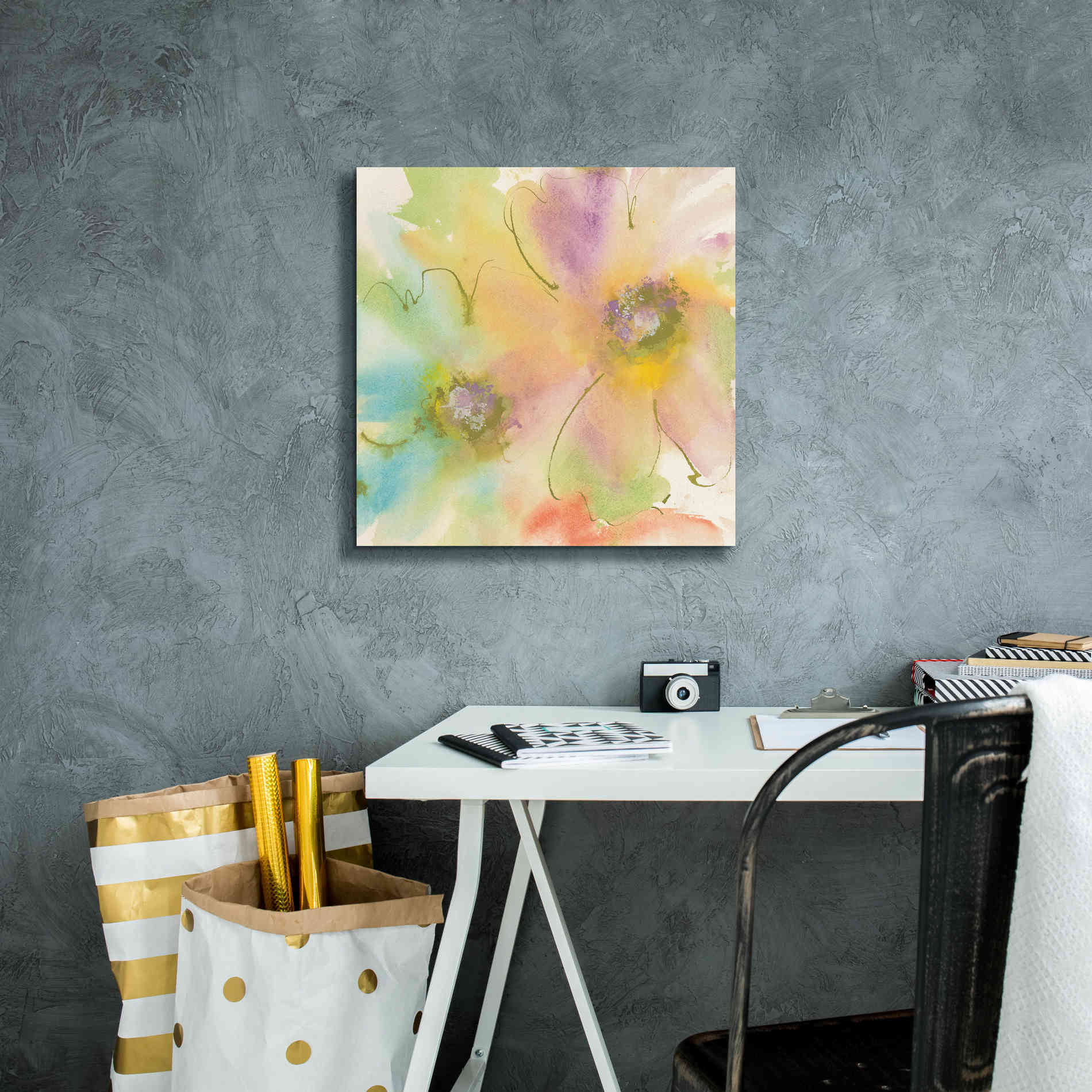 'Rainbow Cosmos II' by Chris Paschke, Canvas Wall Art,18 x 18