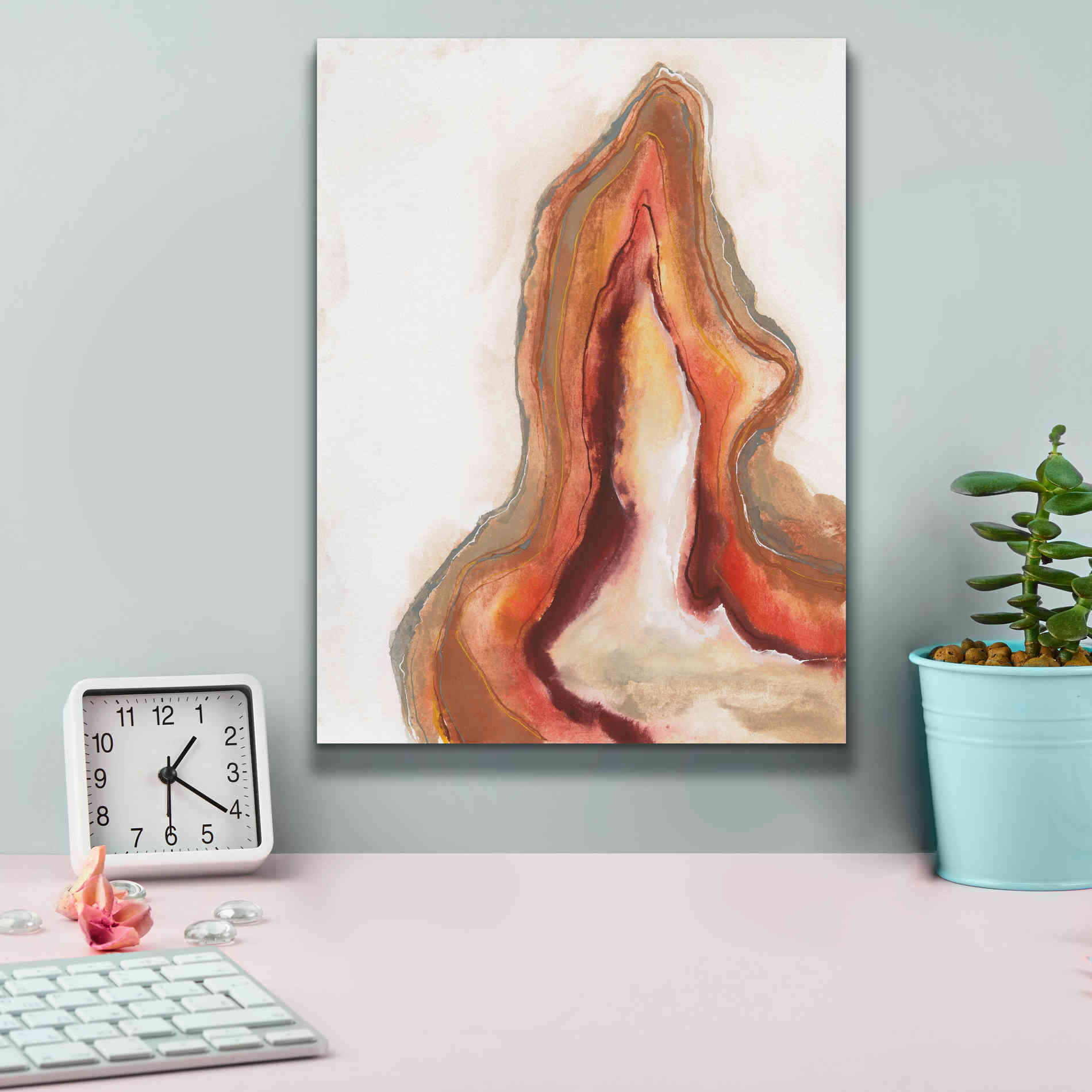 'Watercolor Geode VI' by Chris Paschke, Canvas Wall Art,12 x 16
