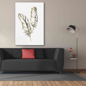 'Gilded Barn Owl Feather' by Chris Paschke, Canvas Wall Art,40 x 60