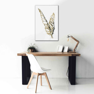 'Gilded Raven Feather' by Chris Paschke, Canvas Wall Art,26 x 40