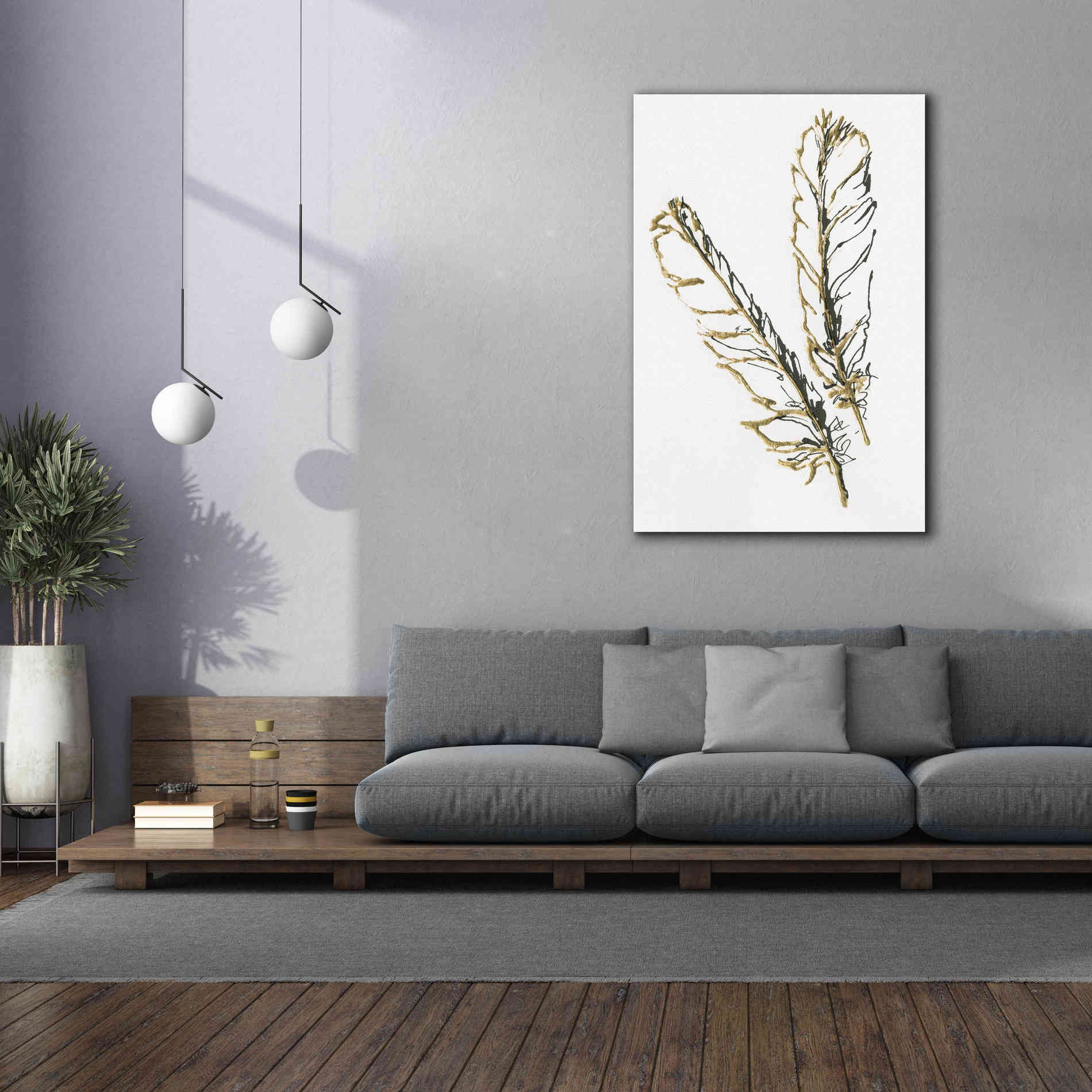 'Gilded Red Tailed Hawk Feather' by Chris Paschke, Canvas Wall Art,40 x 60