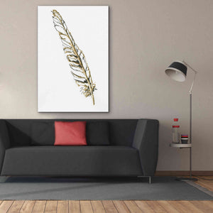 'Gilded Swan Feather I' by Chris Paschke, Canvas Wall Art,40 x 60