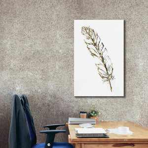 'Gilded Turkey Feather II' by Chris Paschke, Canvas Wall Art,26 x 40