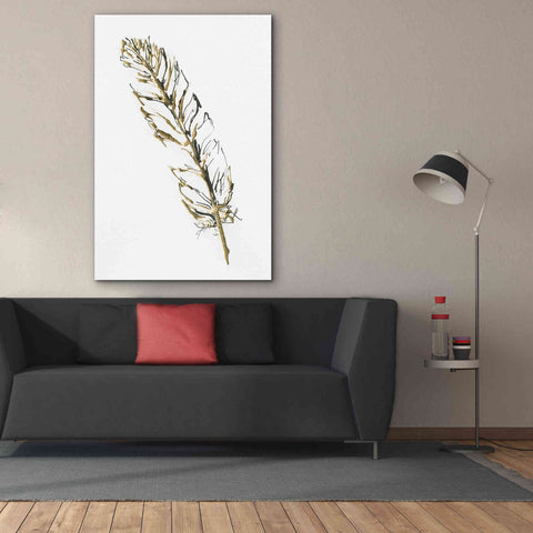 Image of 'Gilded Turkey Feather II' by Chris Paschke, Canvas Wall Art,40 x 60