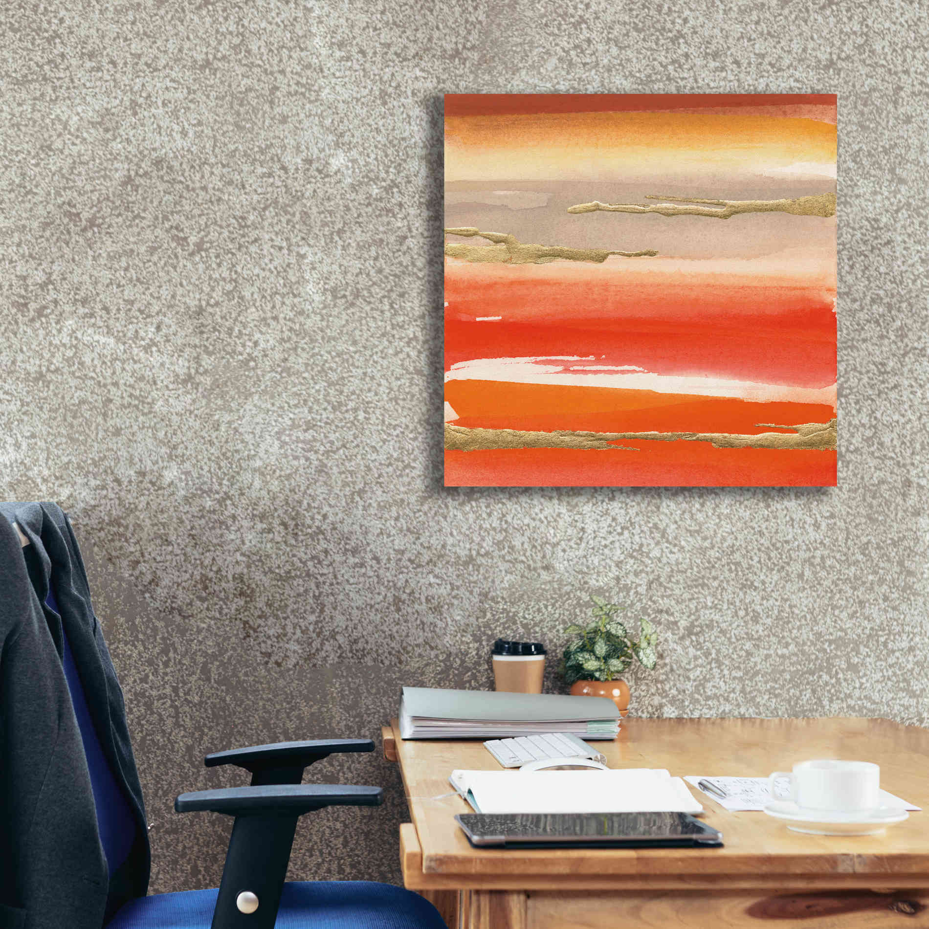 'Gilded Mandarin III' by Chris Paschke, Canvas Wall Art,26 x 26