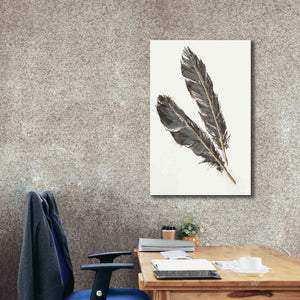 'Gold Feathers III' by Chris Paschke, Canvas Wall Art,26 x 40
