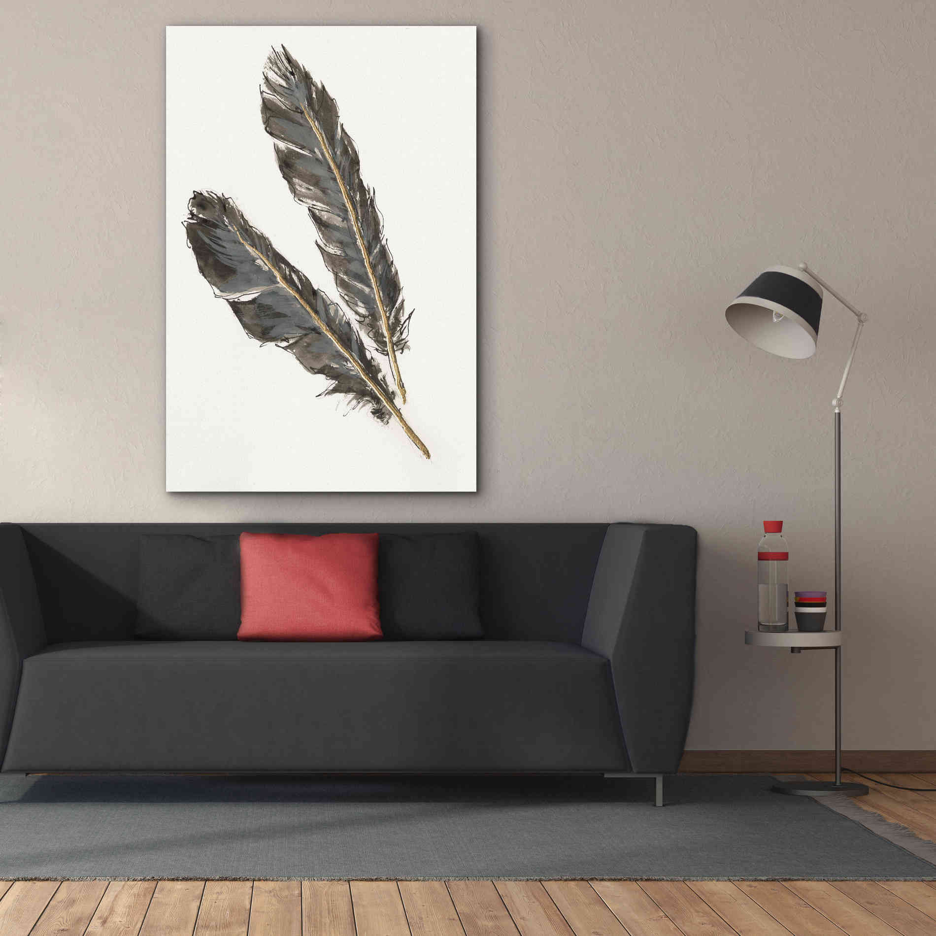 'Gold Feathers III' by Chris Paschke, Canvas Wall Art,40 x 60