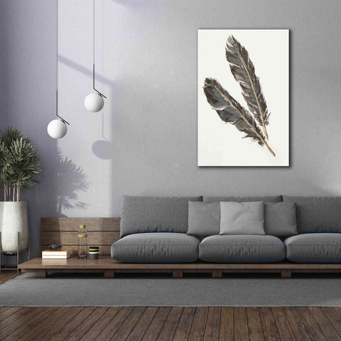 Image of 'Gold Feathers III' by Chris Paschke, Canvas Wall Art,40 x 60