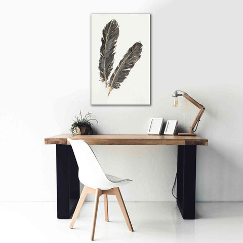 Image of 'Gold Feathers IV' by Chris Paschke, Canvas Wall Art,26 x 40