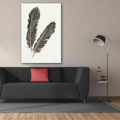 Image of 'Gold Feathers IV' by Chris Paschke, Canvas Wall Art,40 x 60
