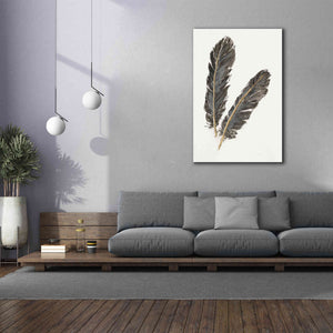 'Gold Feathers IV' by Chris Paschke, Canvas Wall Art,40 x 60