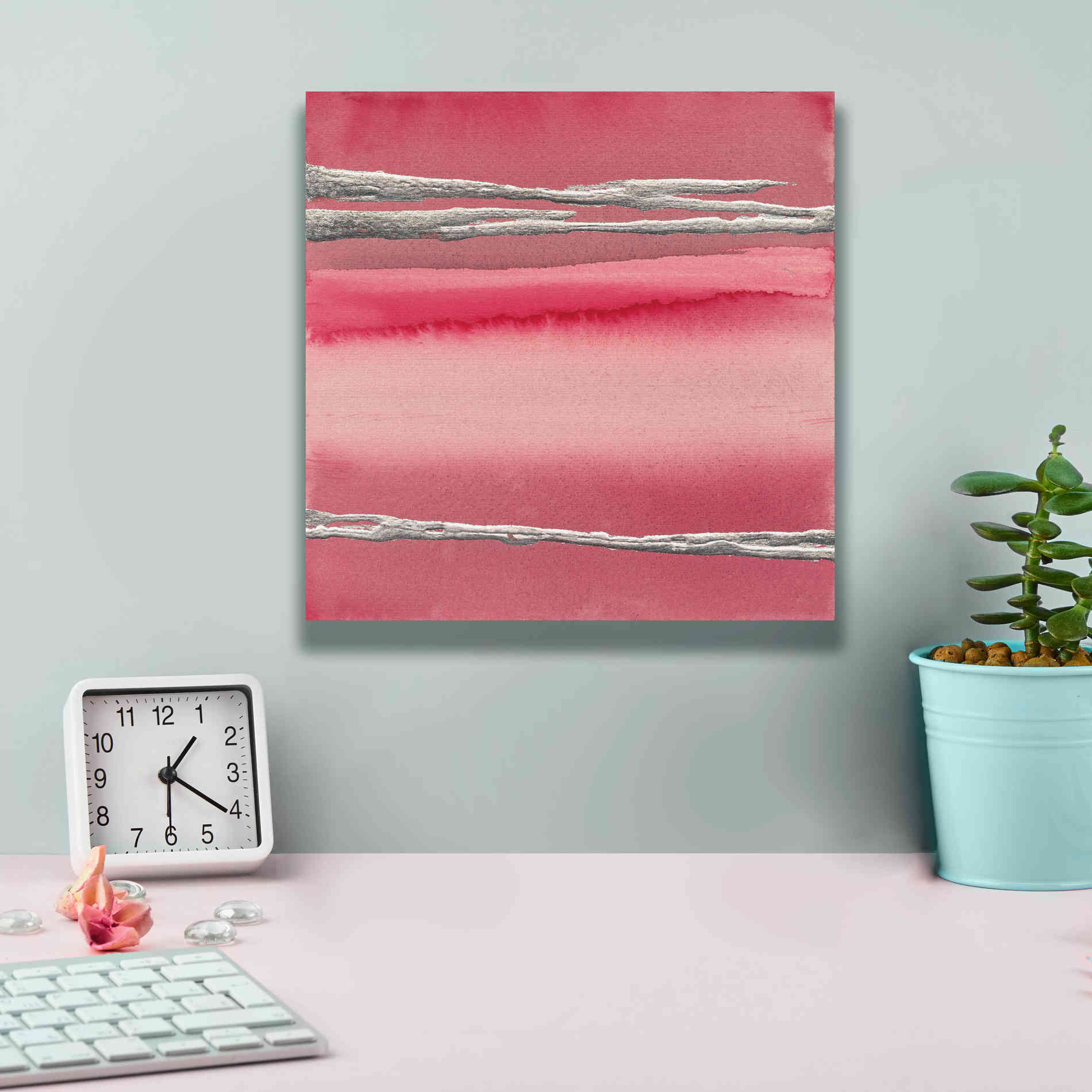 'Silver Rose I' by Chris Paschke, Canvas Wall Art,12 x 12