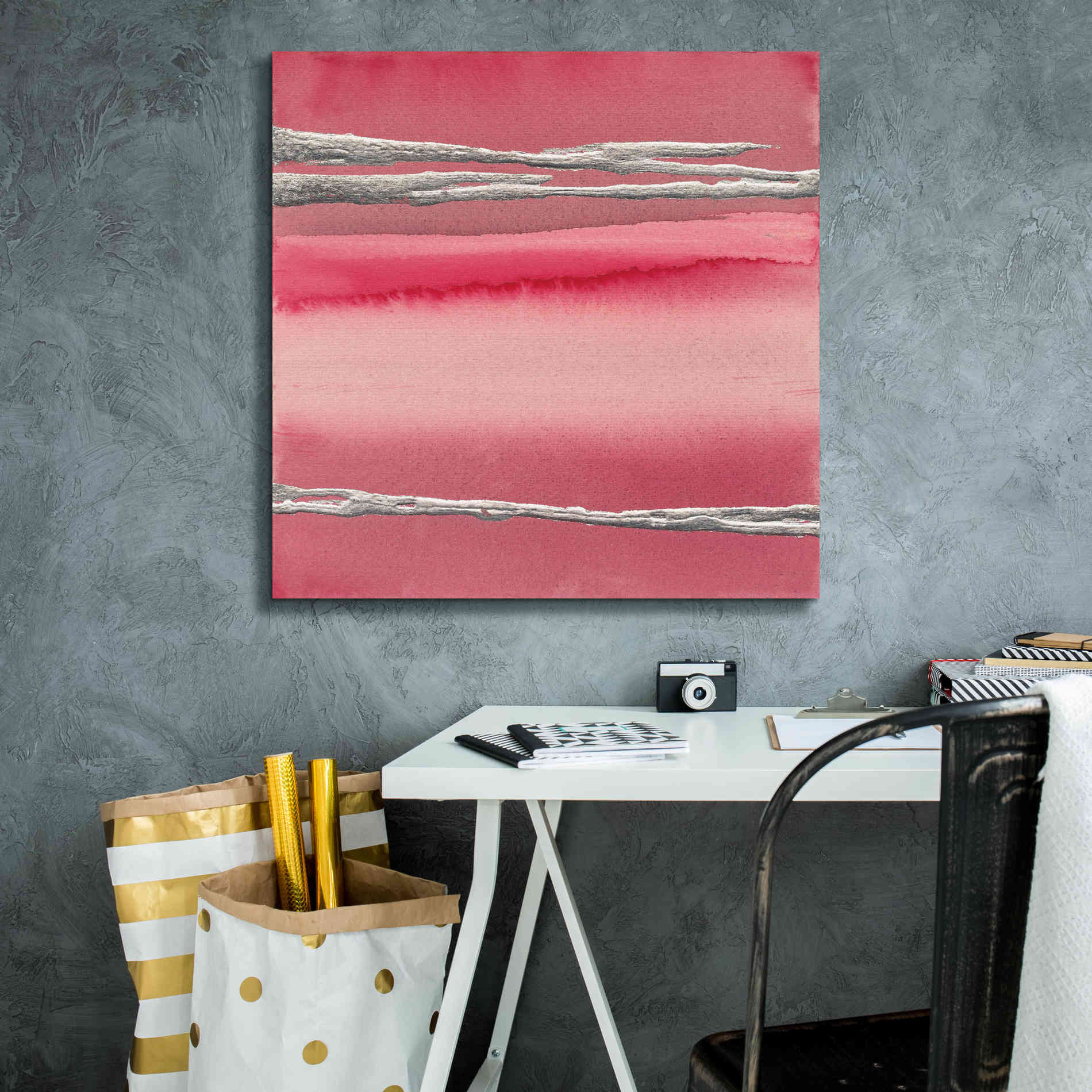 'Silver Rose I' by Chris Paschke, Canvas Wall Art,26 x 26