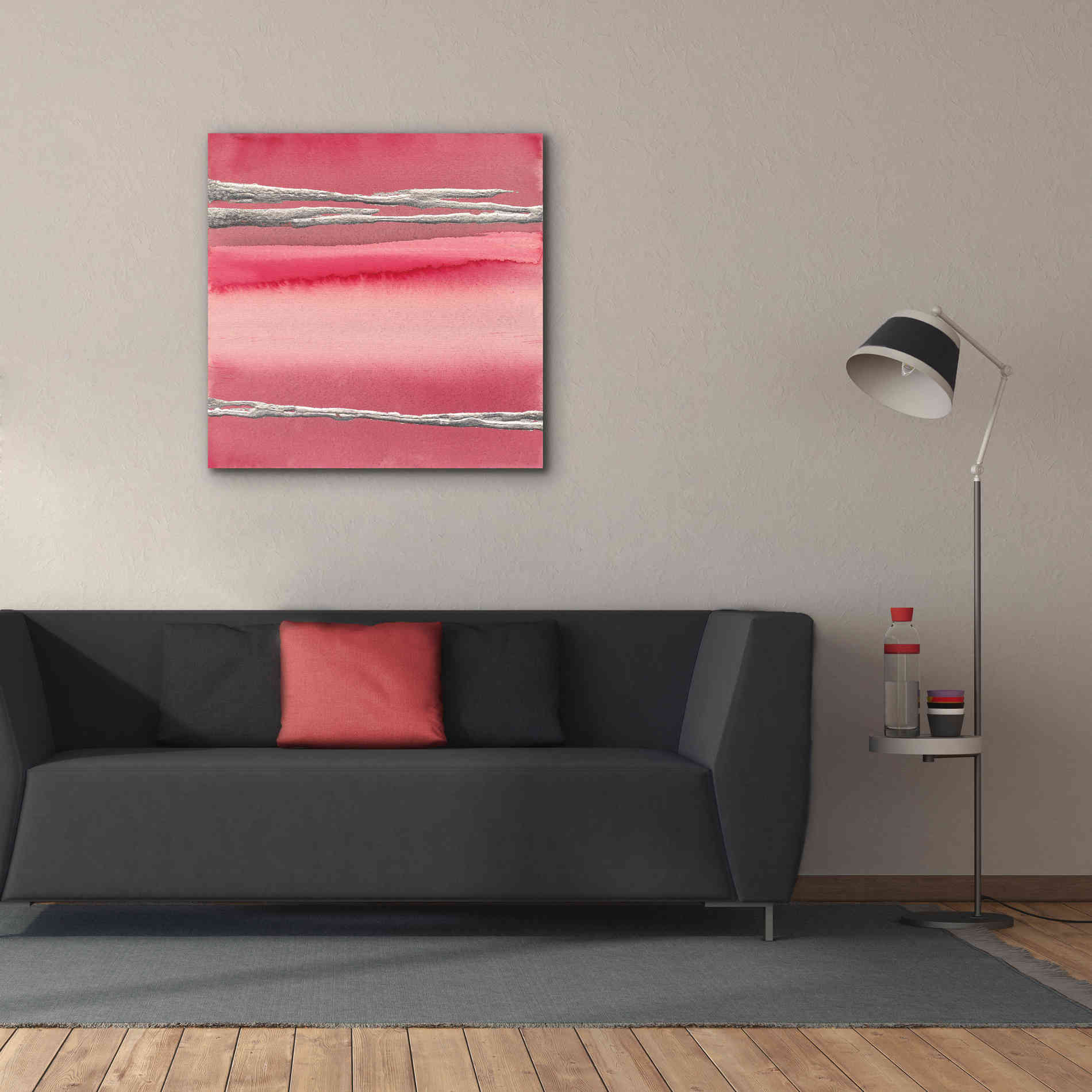 'Silver Rose I' by Chris Paschke, Canvas Wall Art,37 x 37