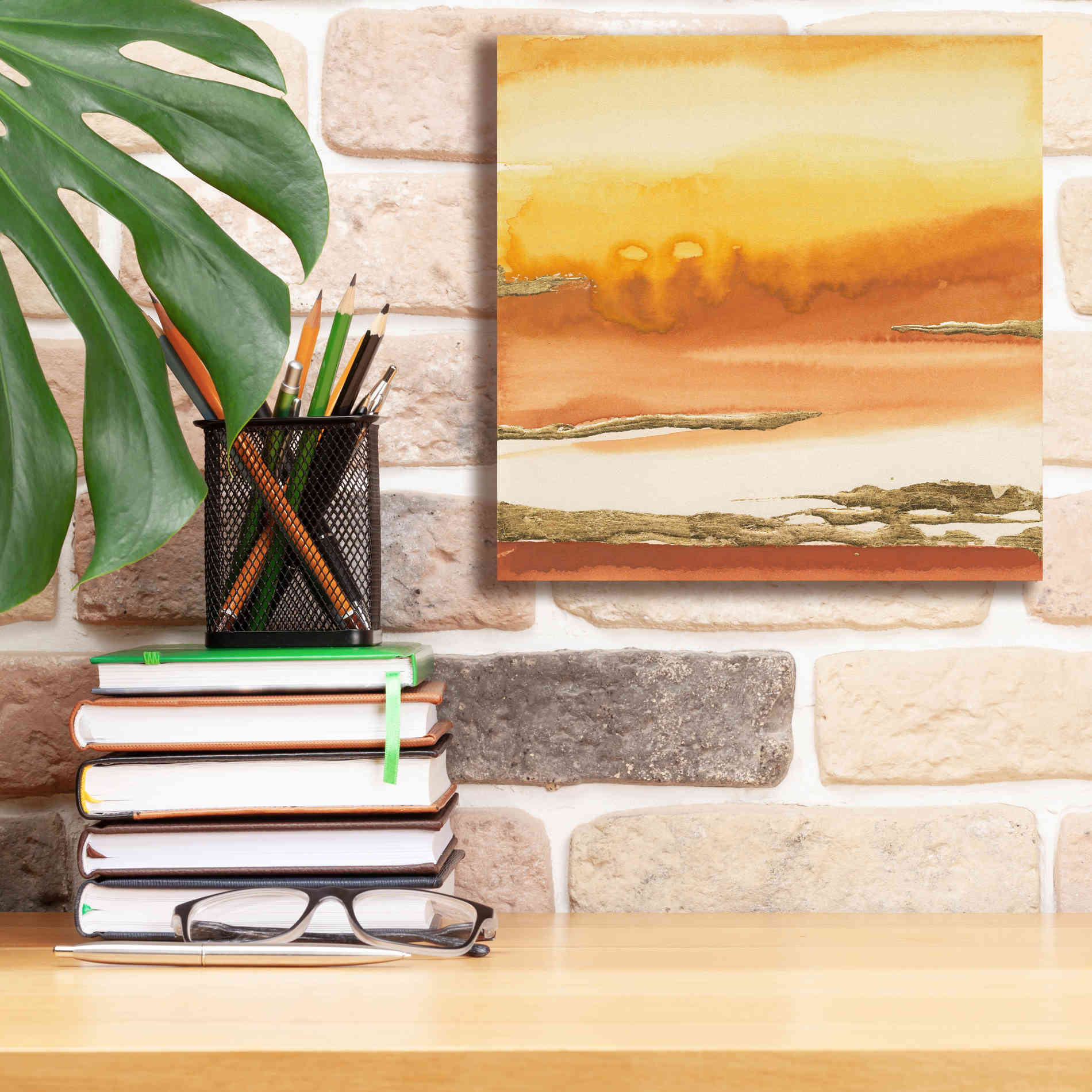 'Gilded Amber I' by Chris Paschke, Canvas Wall Art,12 x 12