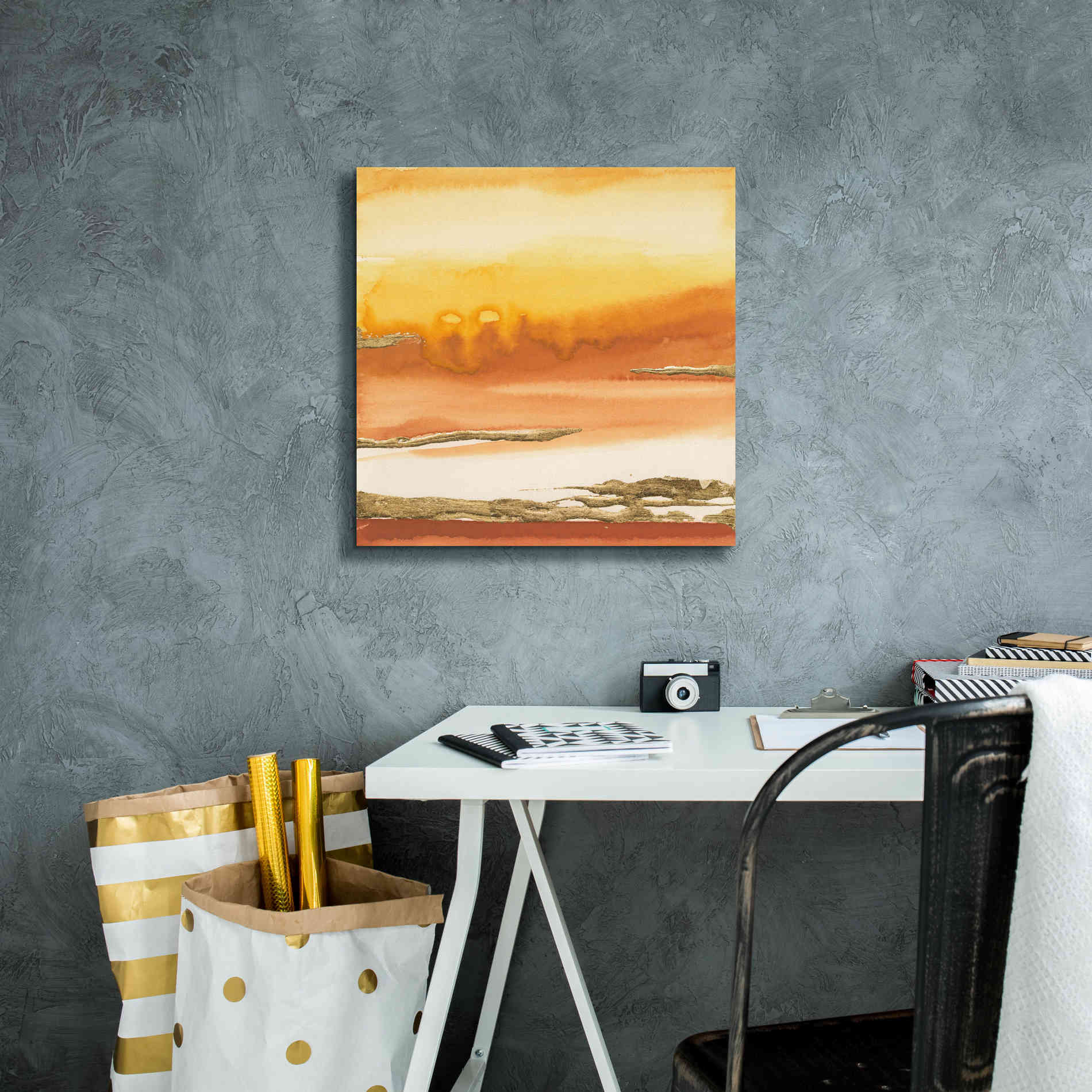 'Gilded Amber I' by Chris Paschke, Canvas Wall Art,18 x 18