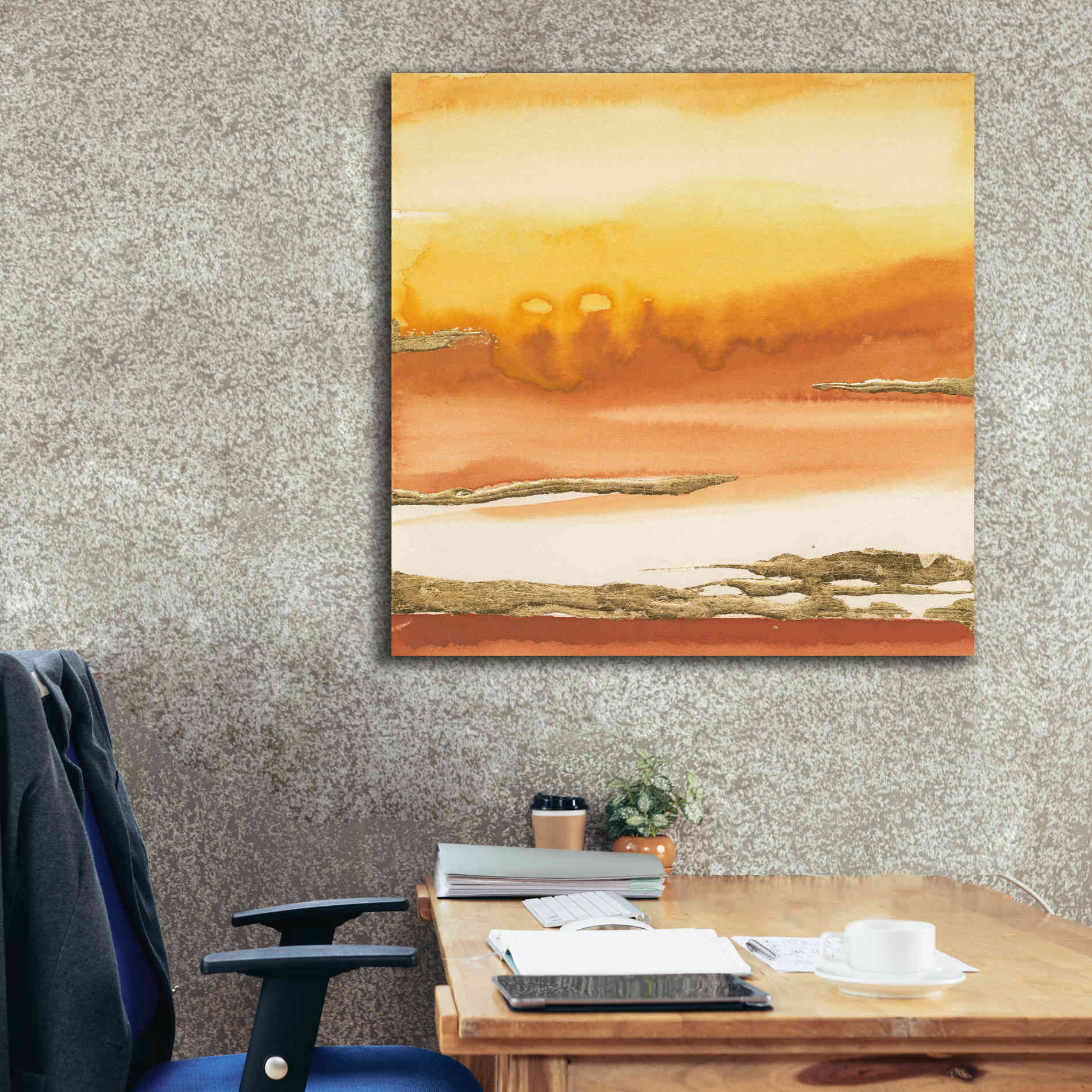 'Gilded Amber I' by Chris Paschke, Canvas Wall Art,37 x 37