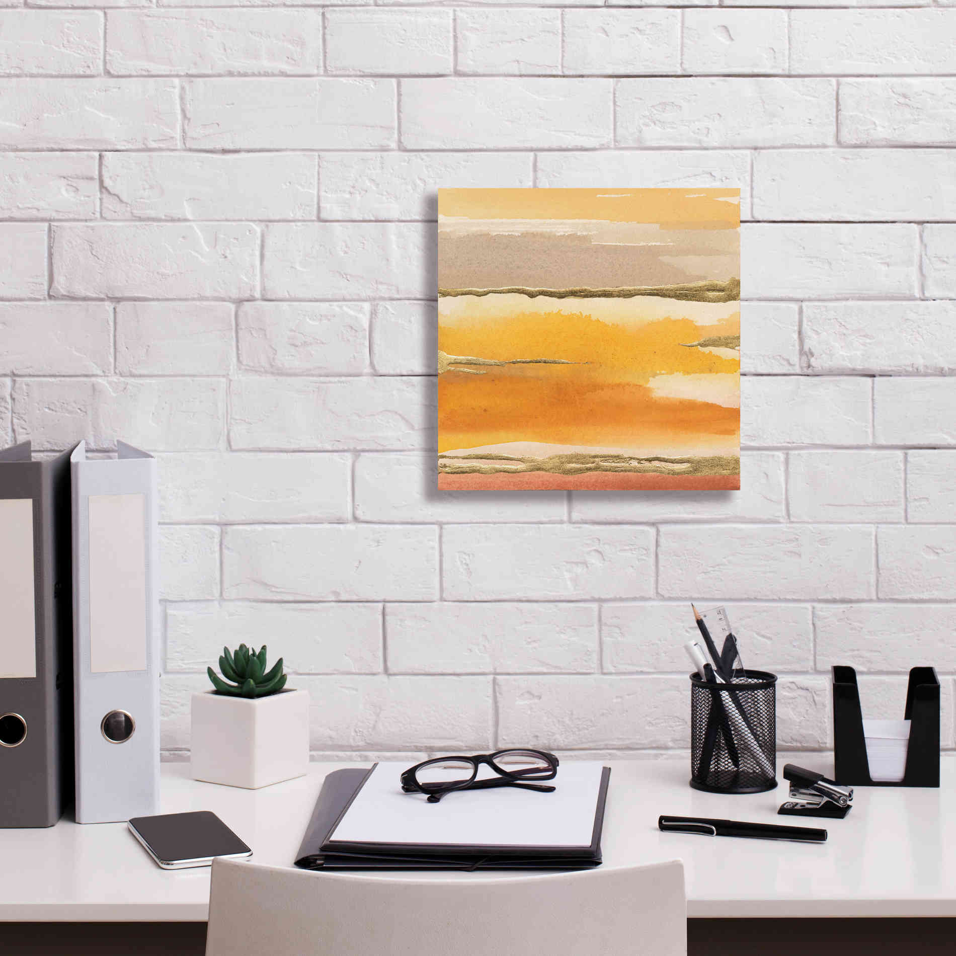 'Gilded Amber II' by Chris Paschke, Canvas Wall Art,12 x 12