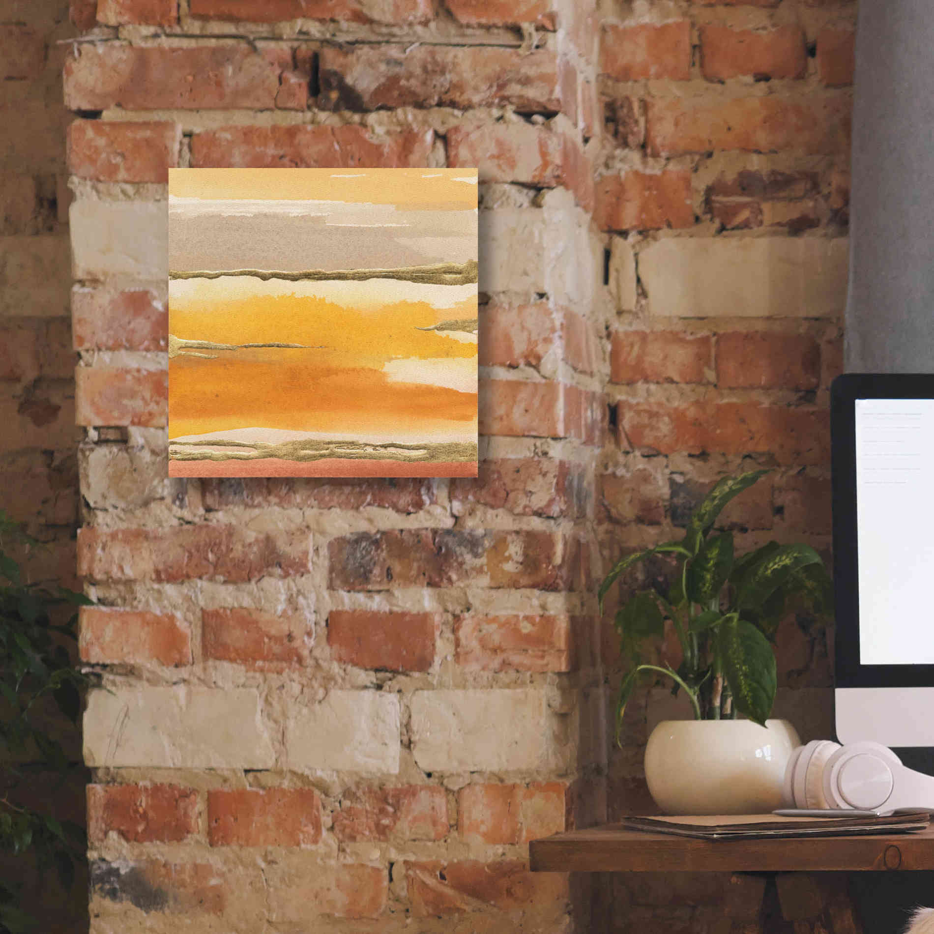 'Gilded Amber II' by Chris Paschke, Canvas Wall Art,12 x 12
