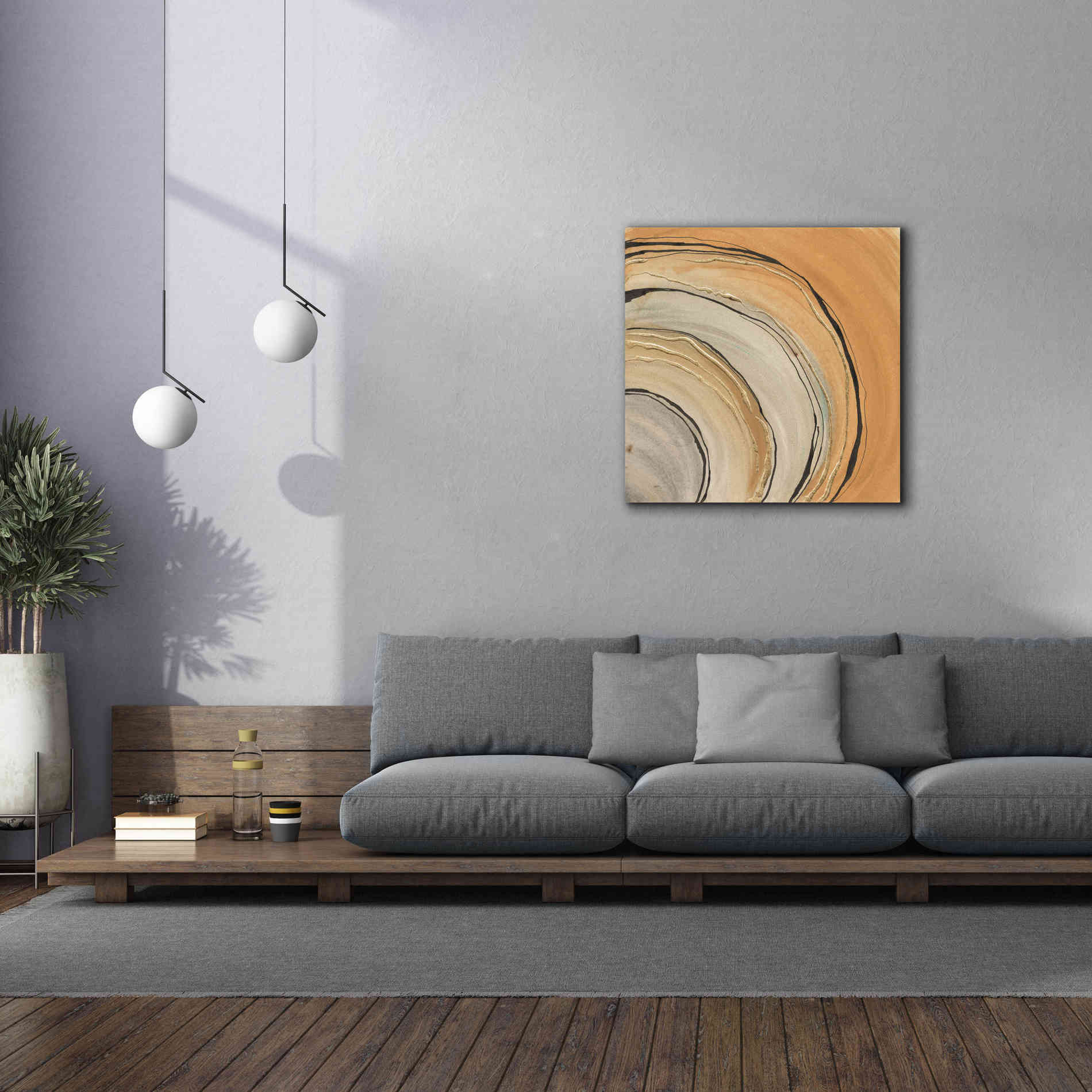 'Gilded Rings' by Chris Paschke, Canvas Wall Art,37 x 37