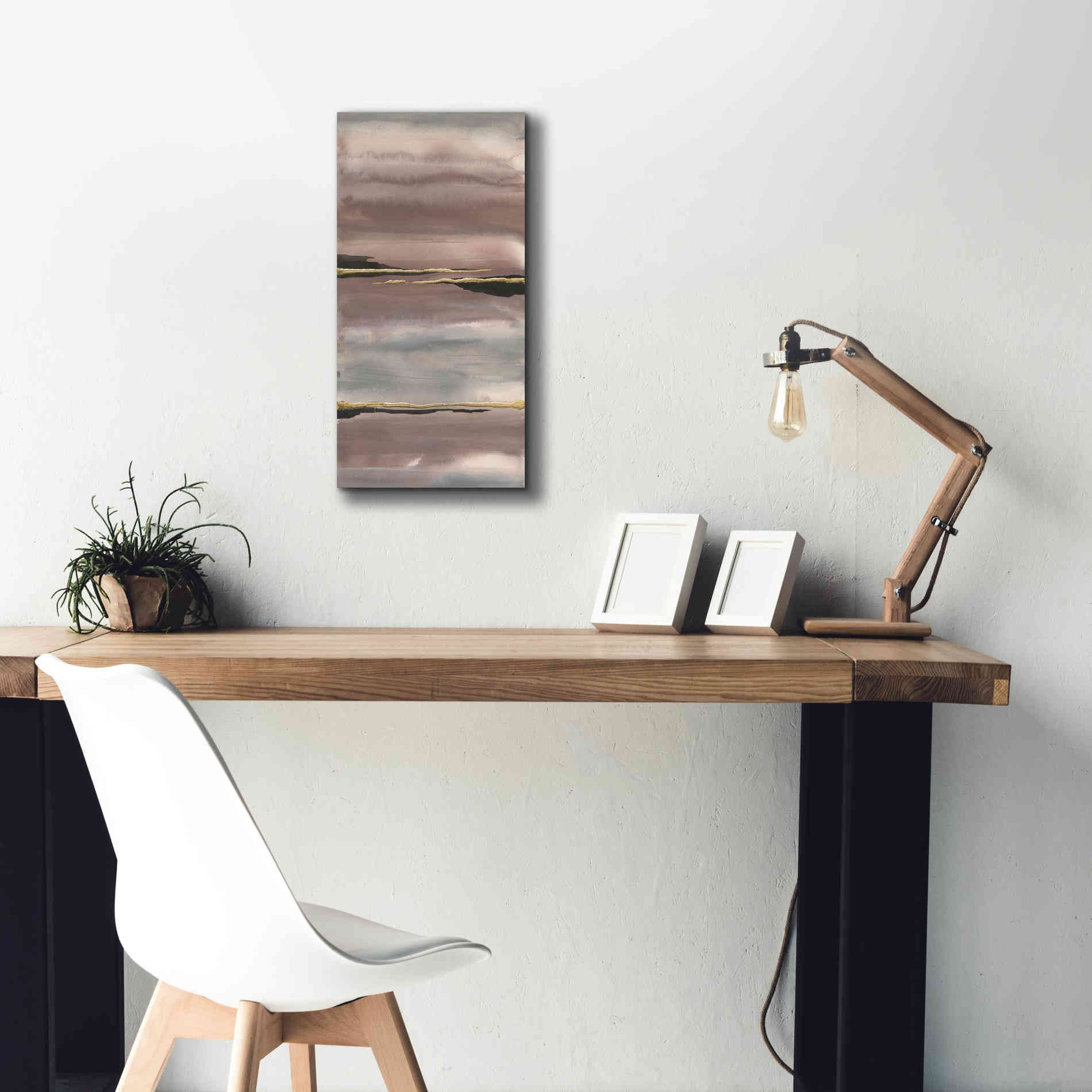 'Gilded Morning Fog III' by Chris Paschke, Canvas Wall Art,12 x 24