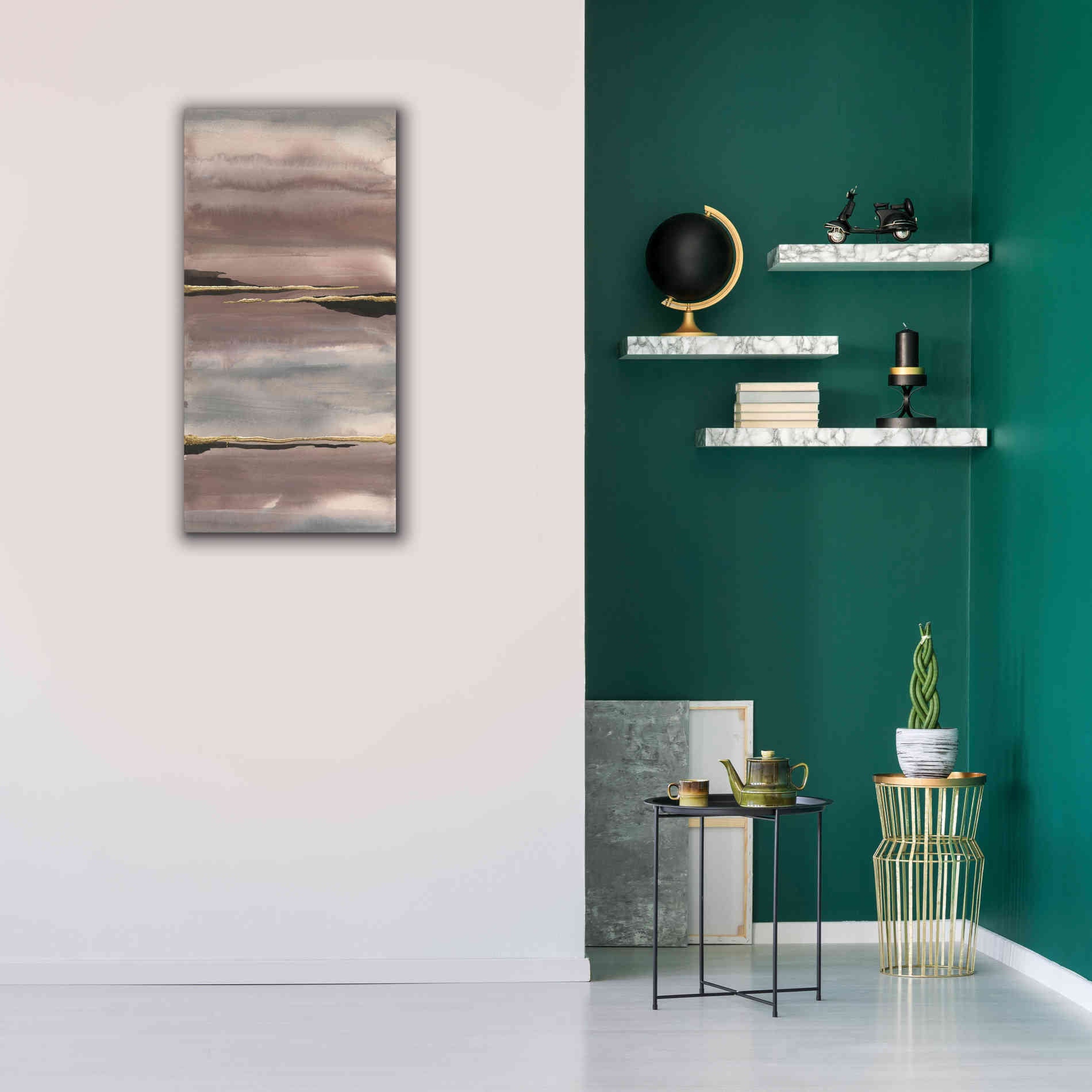 'Gilded Morning Fog III' by Chris Paschke, Canvas Wall Art,20 x 40