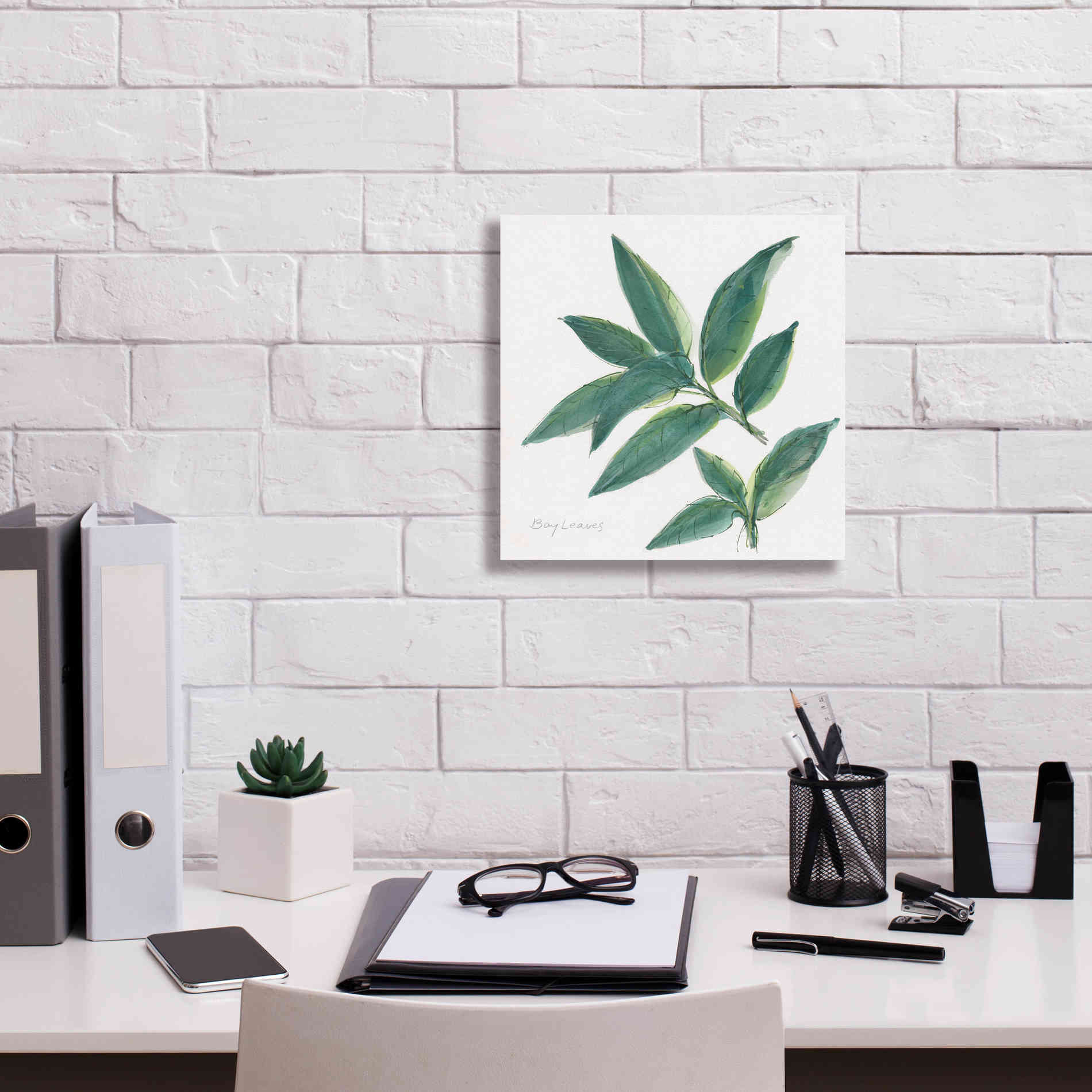 'Bay Leaf' by Chris Paschke, Canvas Wall Art,12 x 12