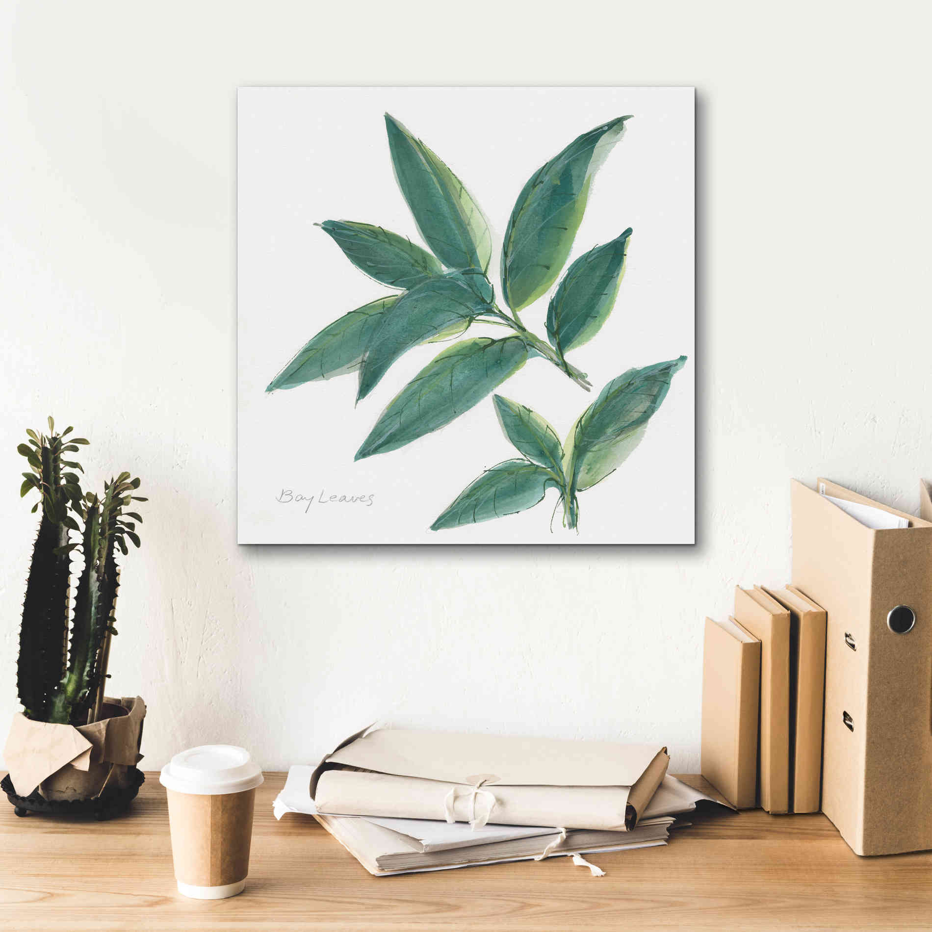 'Bay Leaf' by Chris Paschke, Canvas Wall Art,18 x 18