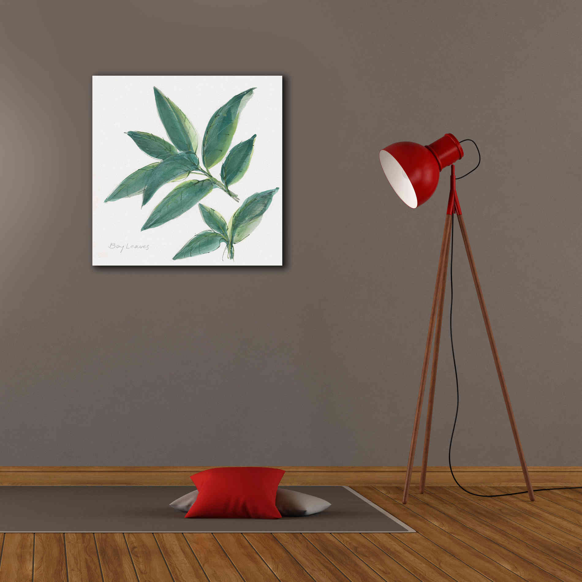 'Bay Leaf' by Chris Paschke, Canvas Wall Art,26 x 26