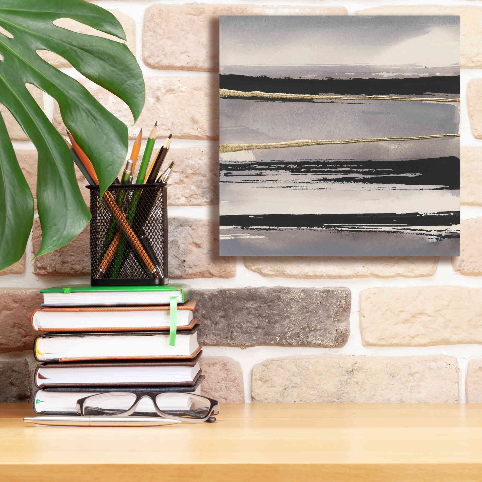 'Gilded Grey I' by Chris Paschke, Canvas Wall Art,12 x 12