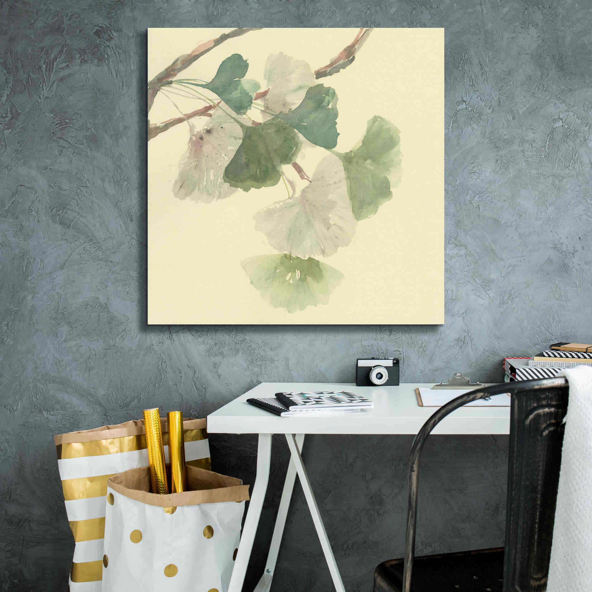 'Gingko Leaves I' by Chris Paschke, Canvas Wall Art,26 x 26