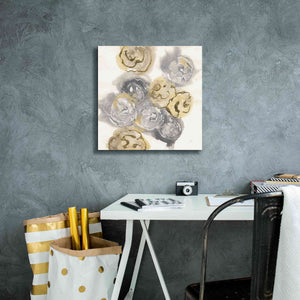 'Gold Edged Neutral I' by Chris Paschke, Canvas Wall Art,18 x 18