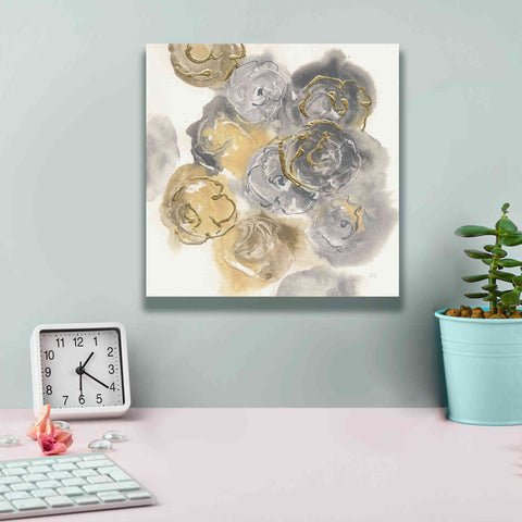Image of 'Gold Edged Neutral II' by Chris Paschke, Canvas Wall Art,12 x 12