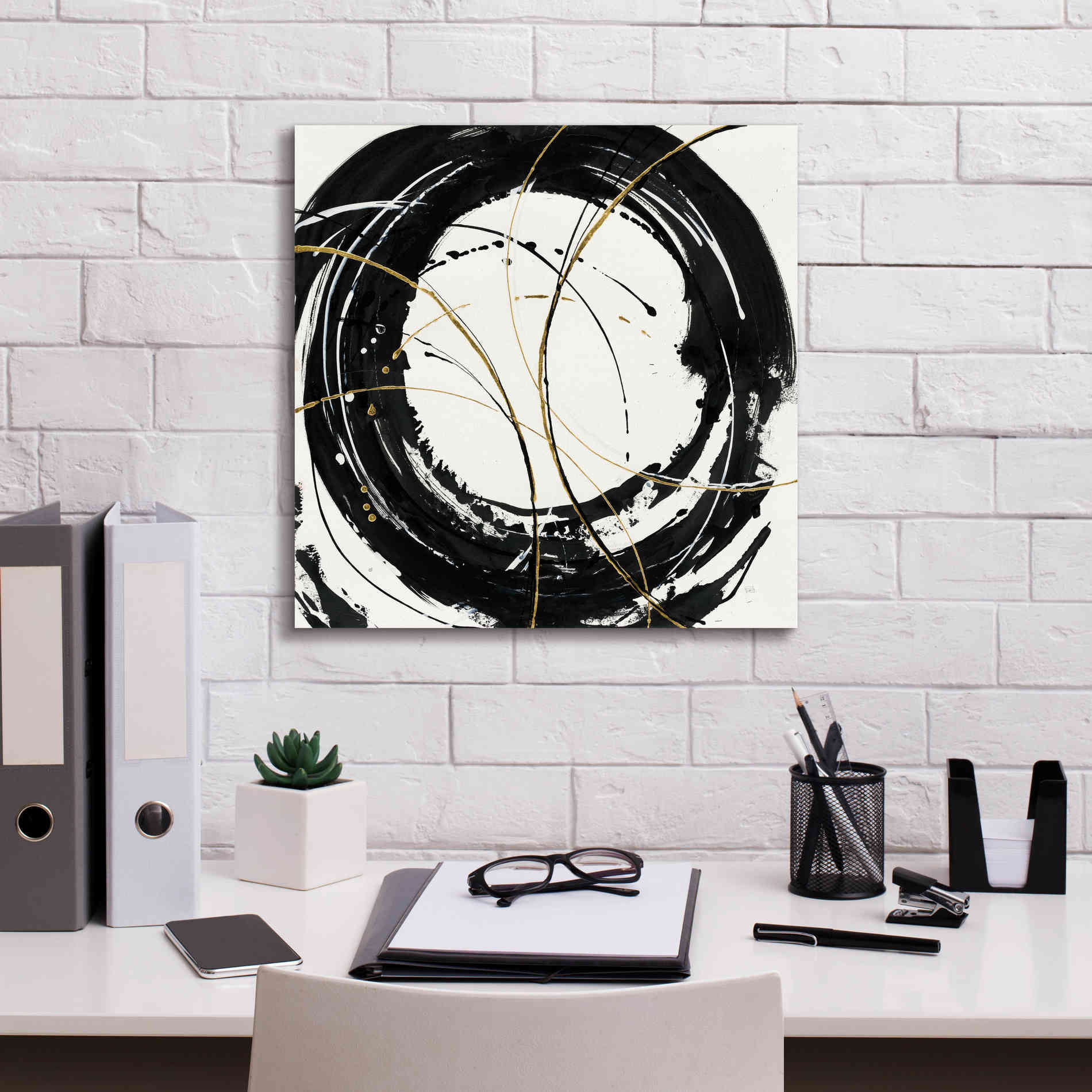 'Circular Web' by Chris Paschke, Canvas Wall Art,18 x 18