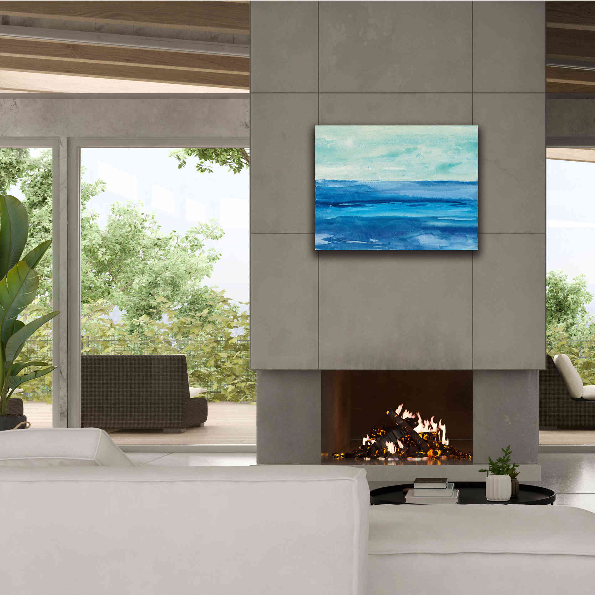 'Out to Sea' by Chris Paschke, Canvas Wall Art,34 x 26