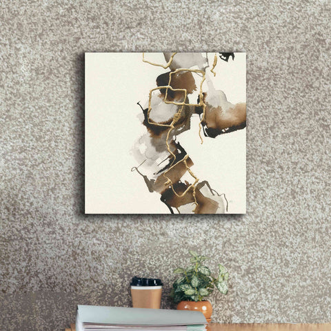 Image of 'Gold Squares II' by Chris Paschke, Giclee Canvas Wall Art,18 x 18