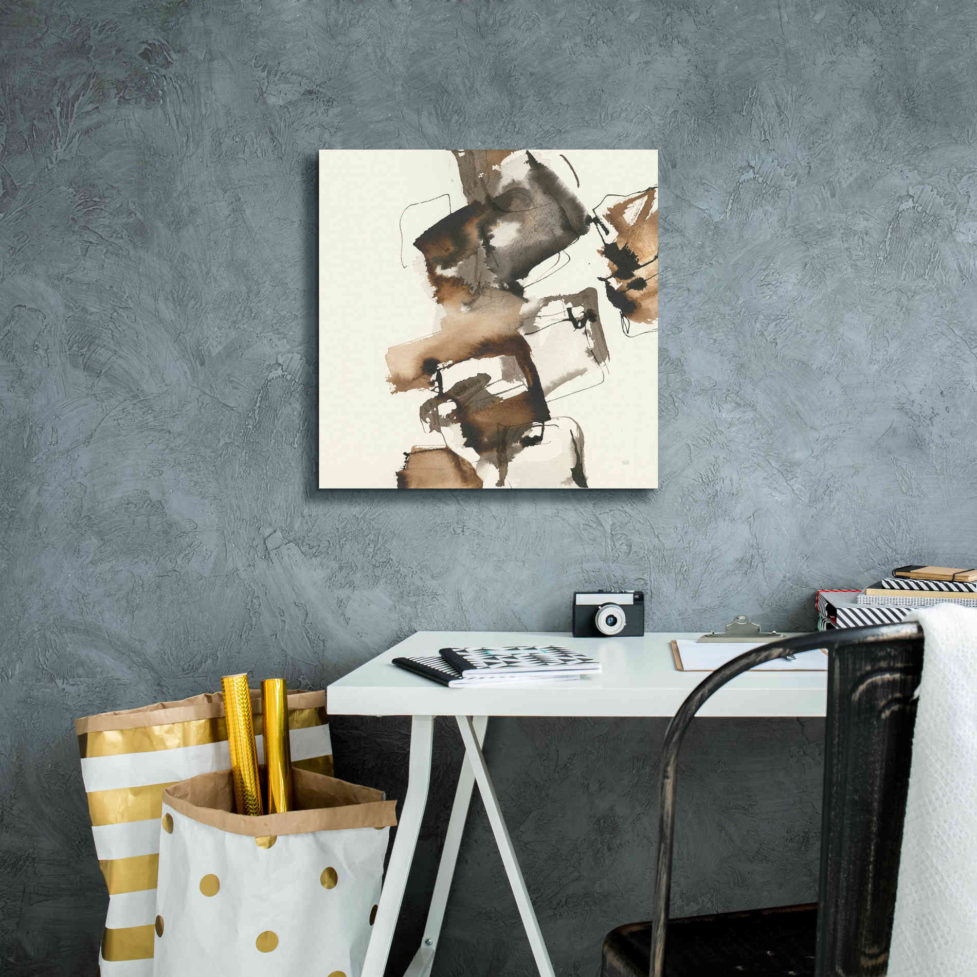 'Stacked I' by Chris Paschke, Giclee Canvas Wall Art,18 x 18