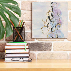 'Abstract Lines On Pastel I' by Chris Paschke, Giclee Canvas Wall Art,12 x 12