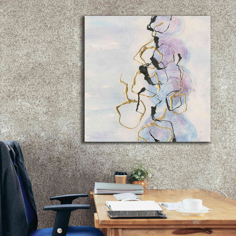 Image of 'Abstract Lines On Pastel I' by Chris Paschke, Giclee Canvas Wall Art,37 x 37