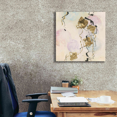 Image of 'Gold Blocks On Pastel I' by Chris Paschke, Giclee Canvas Wall Art,26 x 26