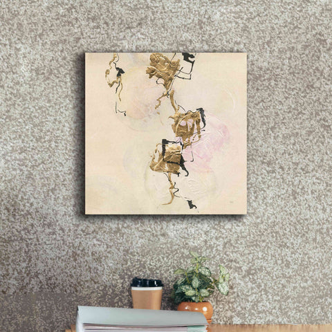 Image of 'Gold Blocks On Pastel II' by Chris Paschke, Giclee Canvas Wall Art,18 x 18