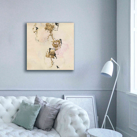 Image of 'Gold Blocks On Pastel II' by Chris Paschke, Giclee Canvas Wall Art,37 x 37