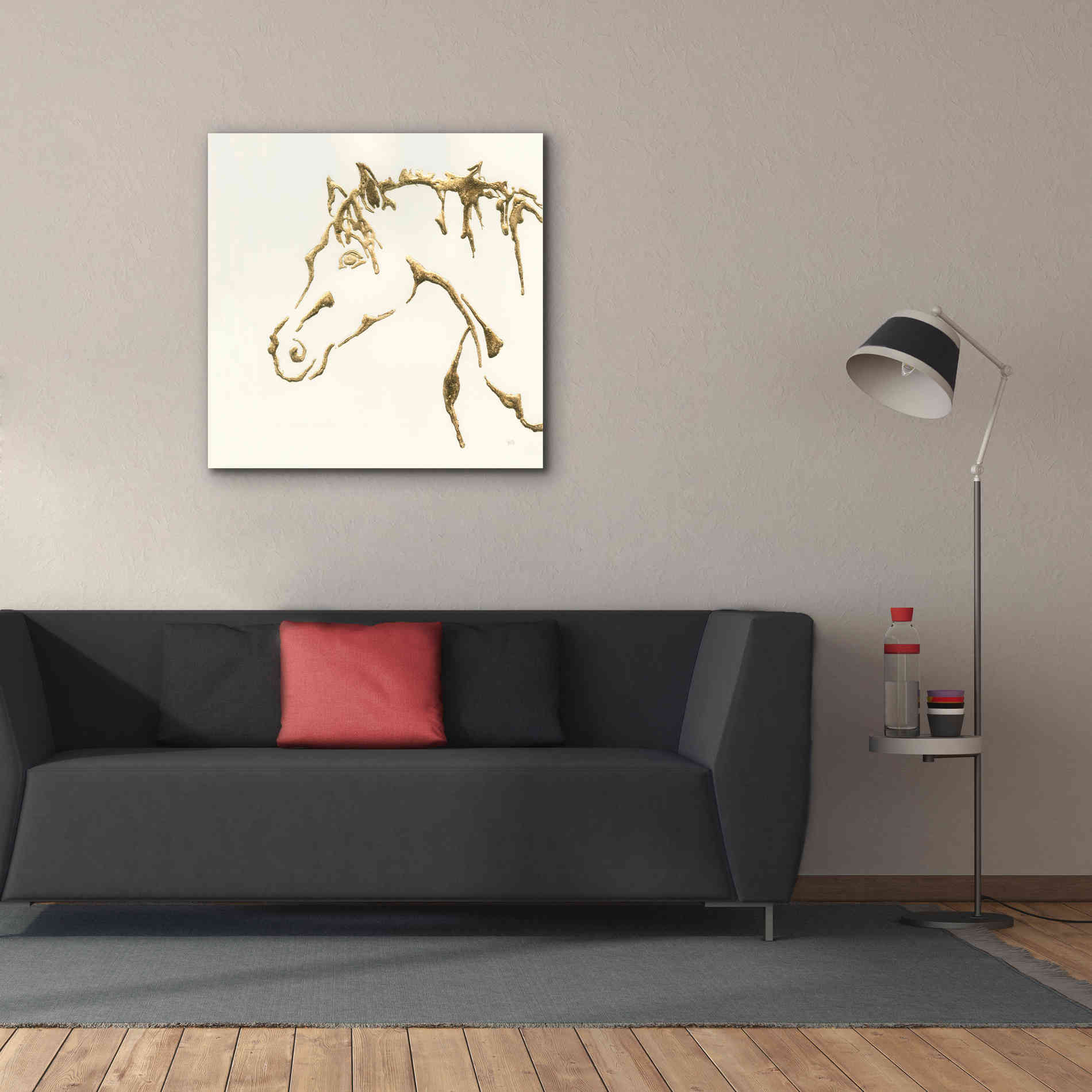 'Gilded Cowpony' by Chris Paschke, Giclee Canvas Wall Art,37 x 37