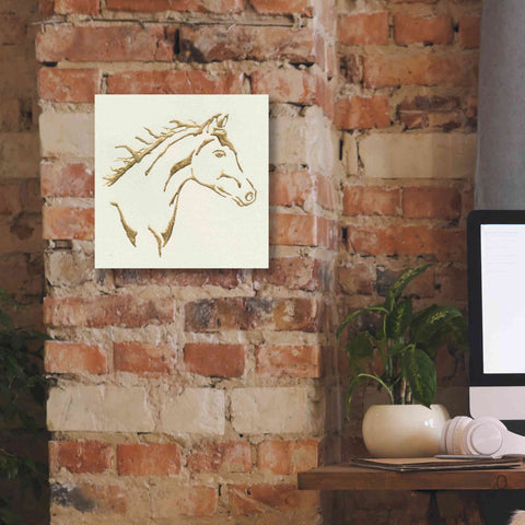 Image of 'Gilded Filly' by Chris Paschke, Giclee Canvas Wall Art,12 x 12