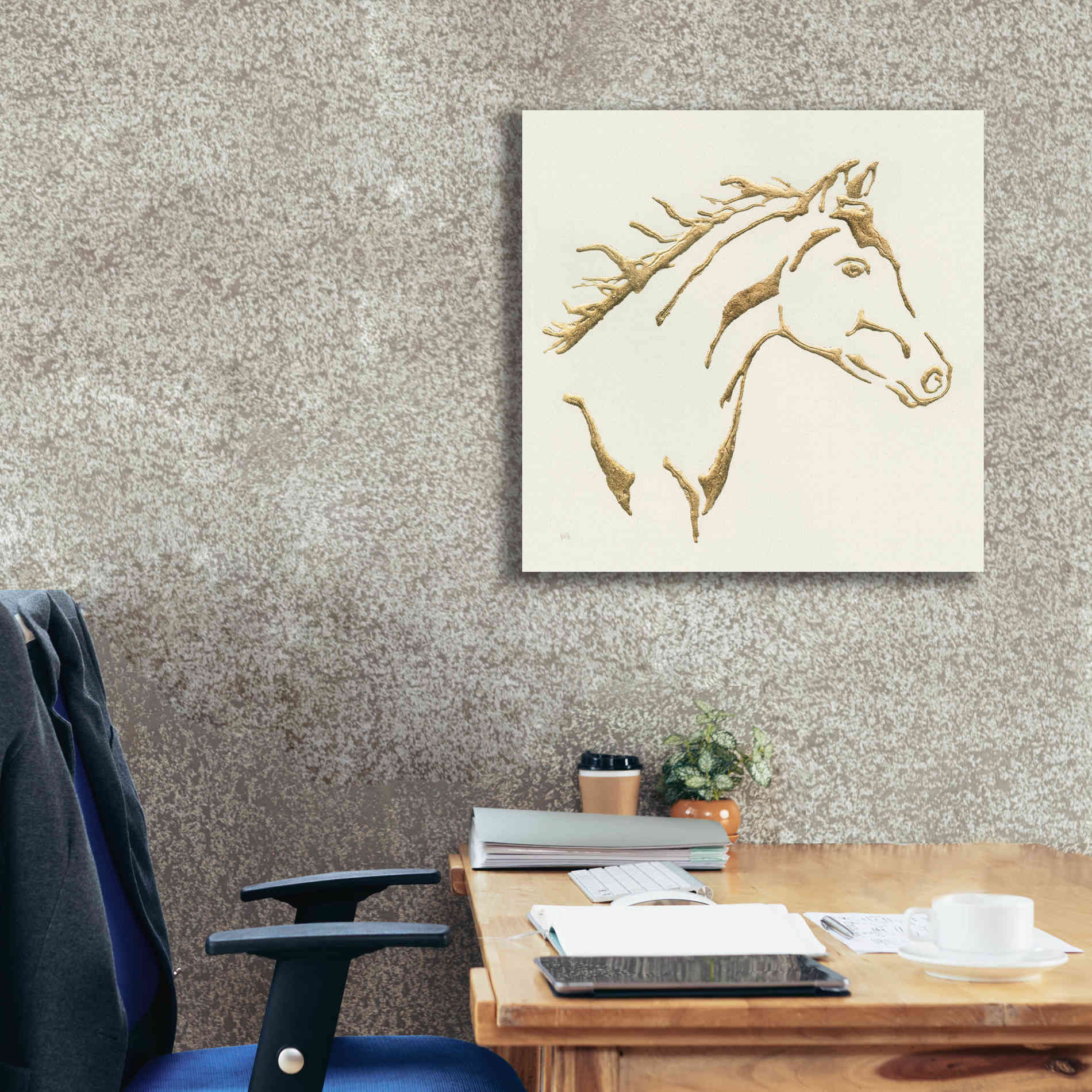 'Gilded Filly' by Chris Paschke, Giclee Canvas Wall Art,26 x 26