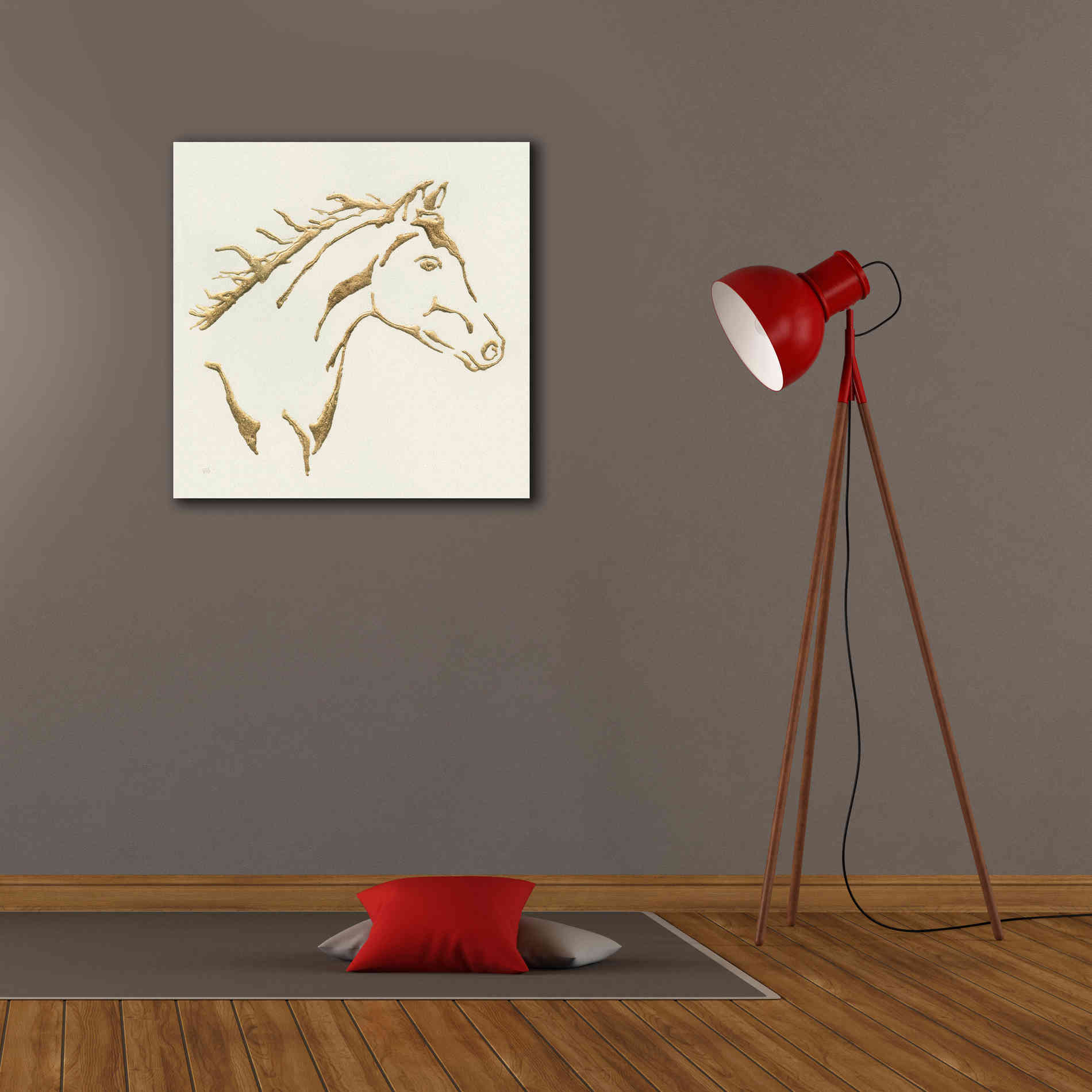 'Gilded Filly' by Chris Paschke, Giclee Canvas Wall Art,26 x 26